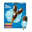 Blue Bunny Mini Swirls Classic Mini Cones Variety Pack, Frozen Dessert