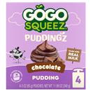 GoGo Squeez Pudding, Chocolate, 4-3 oz Pouches