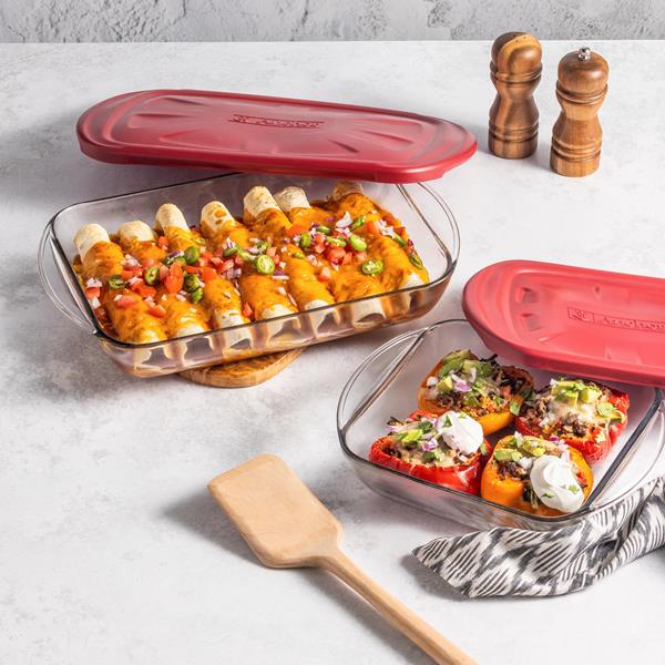 Anchor Hocking Glass Bakeware, Set of Baking Dishes with Lids