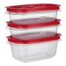 Rubbermaid 3.57-Cup (2) and 5.26-Cup EasyStore Rectangle Containers, 3 Pack, Food Storage Containers, Food Storage Containers with Lids