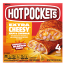 Hot Pockets Extra Cheesy Ham & Cheddar, Cheddar Blasted Crust, 4Ct