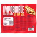 Impossible Beef Hot Dogs, Meat From Plants, Fully Cooked 6Pk