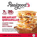 Real Good Foods,Breakfast Quesadillas, Country Fried Chicken, Egg & Cheese, 3Ct
