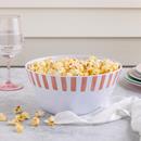 Hy-Vee Seasons Striped Serving Bowl in Pink