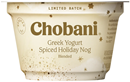 Chobani Greek Yogurt, Spiced Holiday Nog