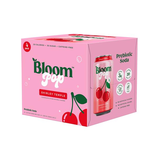 Bloom Pop Shirley Temple Prebiotic Soda, 4Pk | Hy-Vee Aisles