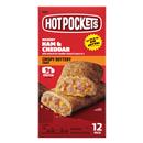 Hot Pockets Hickory Ham & Cheddar with Crispy Buttery Crust Frozen Sandwiches 12pk