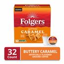 Folgers Buttery Caramel Artificially Flavored Coffee, Keurig K-Cup Pods, 32-0.31 oz ea.