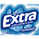 EXTRA Gum Peppermint Sugar Free Chewing Gum, Single Pack