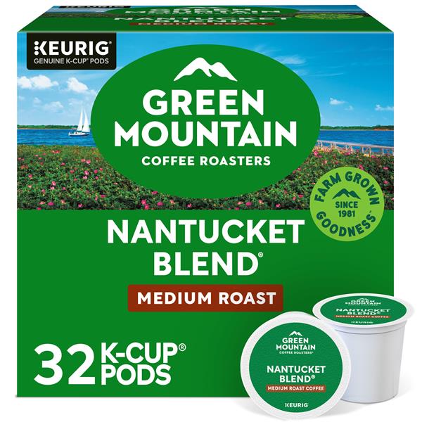 Green Mountain Coffee Roasters Nantucket Blend, Single-Serve Coffee K-Cup Pods, Medium Roast, 32 Count