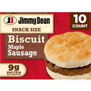 Jimmy Dean Snack Size Biscuit Breakfast Sandwiches with Maple Sausage, Frozen, 10 Count