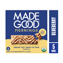MadeGood Mornings Blueberry Soft Baked Oat Bars, 5 Pack
