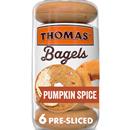 Thomas' Pumpkin Spice Bagels, 6 count, Bagels, 19 oz Bag