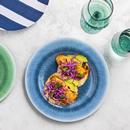 Hy-Vee Seasons Dinner Plate in Reactive Blue