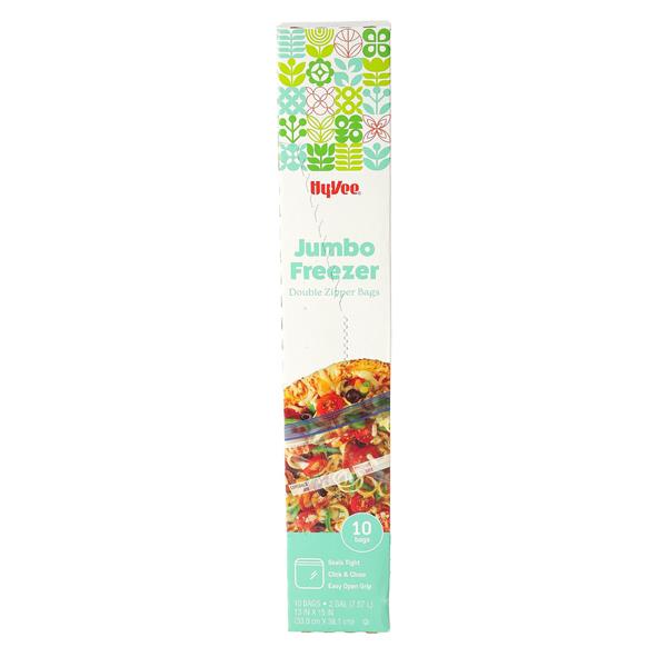 Hy-Vee Jumbo Freezer Double Zipper Bags, 2 Gallon | Hy-Vee Aisles