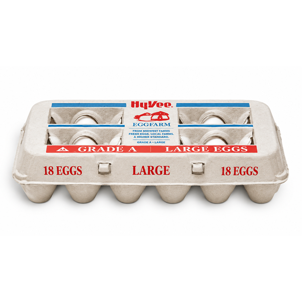 Hy-Vee Grade A Large Eggs 18 Count | Hy-Vee Aisles Online Grocery
