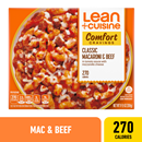 Lean Cuisine Frozen Meal Classic Macaroni and Beef, Comfort Cravings Microwave Meal, Pasta Dinner with Cheese, Frozen Dinner for One