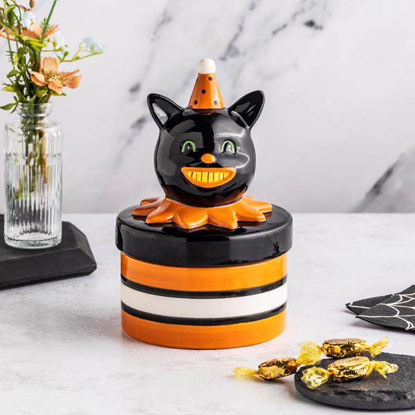 Retro Black Cat Ceramic Canister | Hy-Vee Aisles Online Grocery