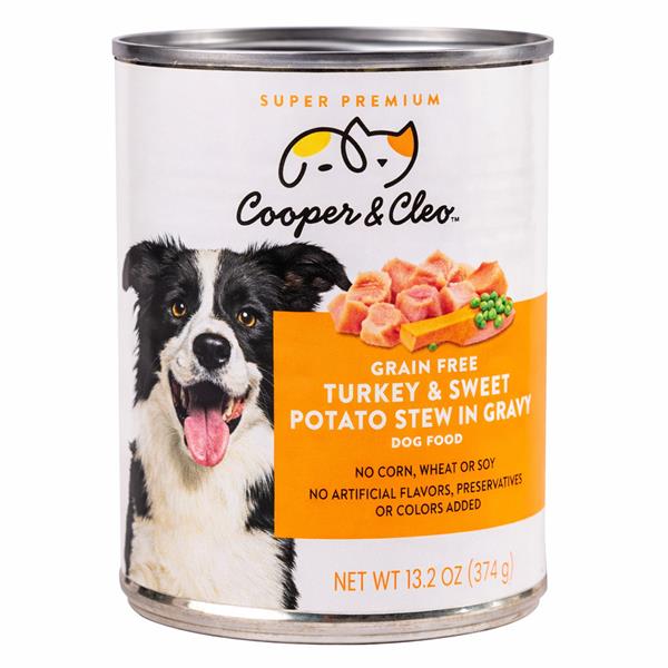Cooper & Cleo Grain Free Turkey & Sweet Potato Stew In Gravy Dog