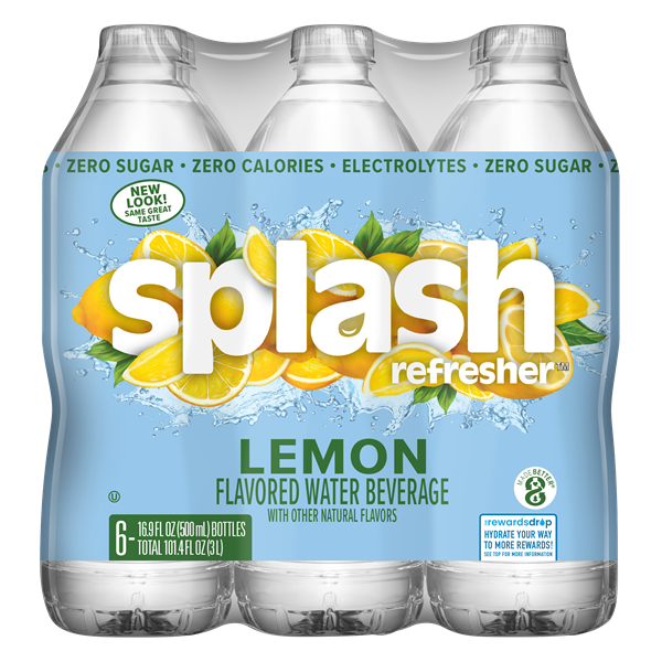 Splash Refresher, Lemon Flavor Water Beverage 6Pk | Hy-Vee Aisles