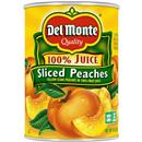 Del Monte Sliced Yellow Cling Peaches In 100% Fruit Juice