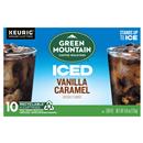 Green Mountain Coffee Roasters ICED Vanilla Caramel, Single Serve Keurig K-Cup Pods, Flavored Iced Coffee 10ct