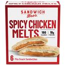 Sandwich Bros Spicy Chicken Melt, Frozen Pita Pocket Sandwiches, Frozen Meal, 6 Count