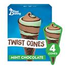 Blue Bunny Twist Cones, Mint Chocolate 4-4.5 fl oz