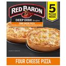 Red Baron Four Cheese Deep Dish Singles Frozen Pizza 5ct