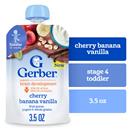 Gerber Stage 4 Toddler Food, Cherry Banana Vanilla Puree Pouch, Fruit Yogurt & Whole Grain