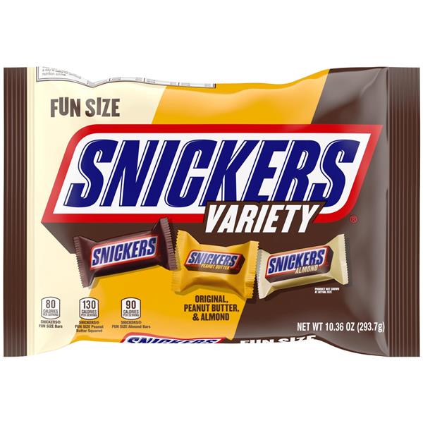 Snickers Peanuts Caramel & Milk Chocolate Candy Bars Fun Size - 6 ct - 3.4  oz pkg