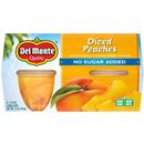 Del Monte No Sugar Added Diced Peaches 4-3.75 oz Cups