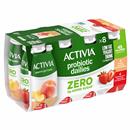 Activia Zero Added Sugar Probiotic Dailies, Peach & Strawberry, 8Pk