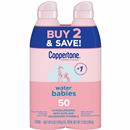 Coppertone Water Babies 50 Sunscreen Lotion Spray Twin Pack, 2-6 oz ea.