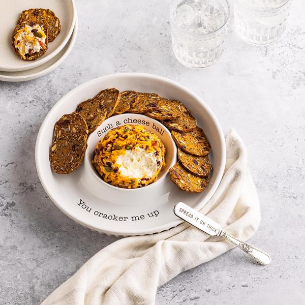 Cheese Tray Mud Pie Cheese Ball Cloche Set, Dish 5 X 5 3/4 Dia