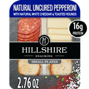 Hillshire Snacking Protein Small Plates, All Natural* Uncured Pepperoni with Natural* White Cheddar Cheese, 2.76 oz