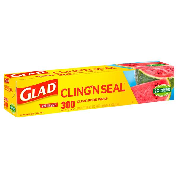 Glad Cling Wrap Clear Plastic Wrap, 200 Sq Ft -  Online  Kosher Grocery Shopping and Delivery Service