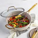 Hy-Vee Seasons 11 In. Sauté Pan with Lid in Linen