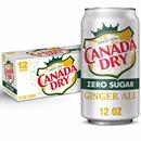 Canada Dry Zero Sugar Ginger Ale Soda, 12Pk