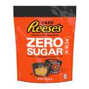 REESE'S Zero Sugar Dark Miniatures Chocolate Peanut Butter Cups, Candy Bag