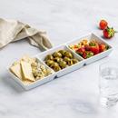 BIA White Porcelain 3 Section Divided Server