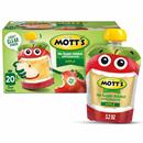 Mott's No Sugar Added Applesauce, clear pouches, 20 pack