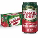 Canada Dry Fruit Splash Cherry Ginger Ale Soda, 12 pack