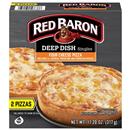 Red Baron Frozen Pizza Deep Dish Singles Four Cheese, 2 Count