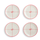 Hy-Vee Seasons Red Bow Dinner Plates, Set of 4