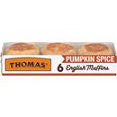 Thomas' Pumpkin Spice English Muffins, 6 count, English Muffins, 12 oz Tray
