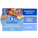 Gerber Stage 4 Toddler Food, Oatmeal and Barley Strawberry Banana Cereal