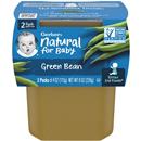 Gerber 2nd Foods Natural for Baby Baby Food, Green Bean, 4 oz Tubs (2 Pack)