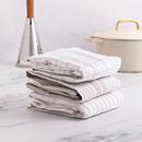 Hy-Vee Seasons Tea Towels in White and Chateau Gray, Set of 3