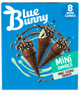 Blue Bunny Mini Swirls Mint Cookie Crunch Cones, Frozen Dessert